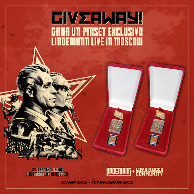 Giveaway Pinset Exclusivo Lindemann Live in Moscow