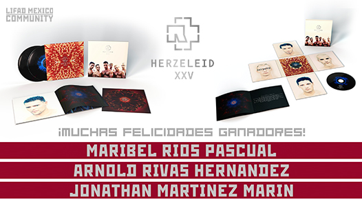 Dinamica, Rammstein, Catalogo, Digipacks, 2021, Universal Music Mexico, UMusic Store, LIFAD MEXICO, Ganadores
