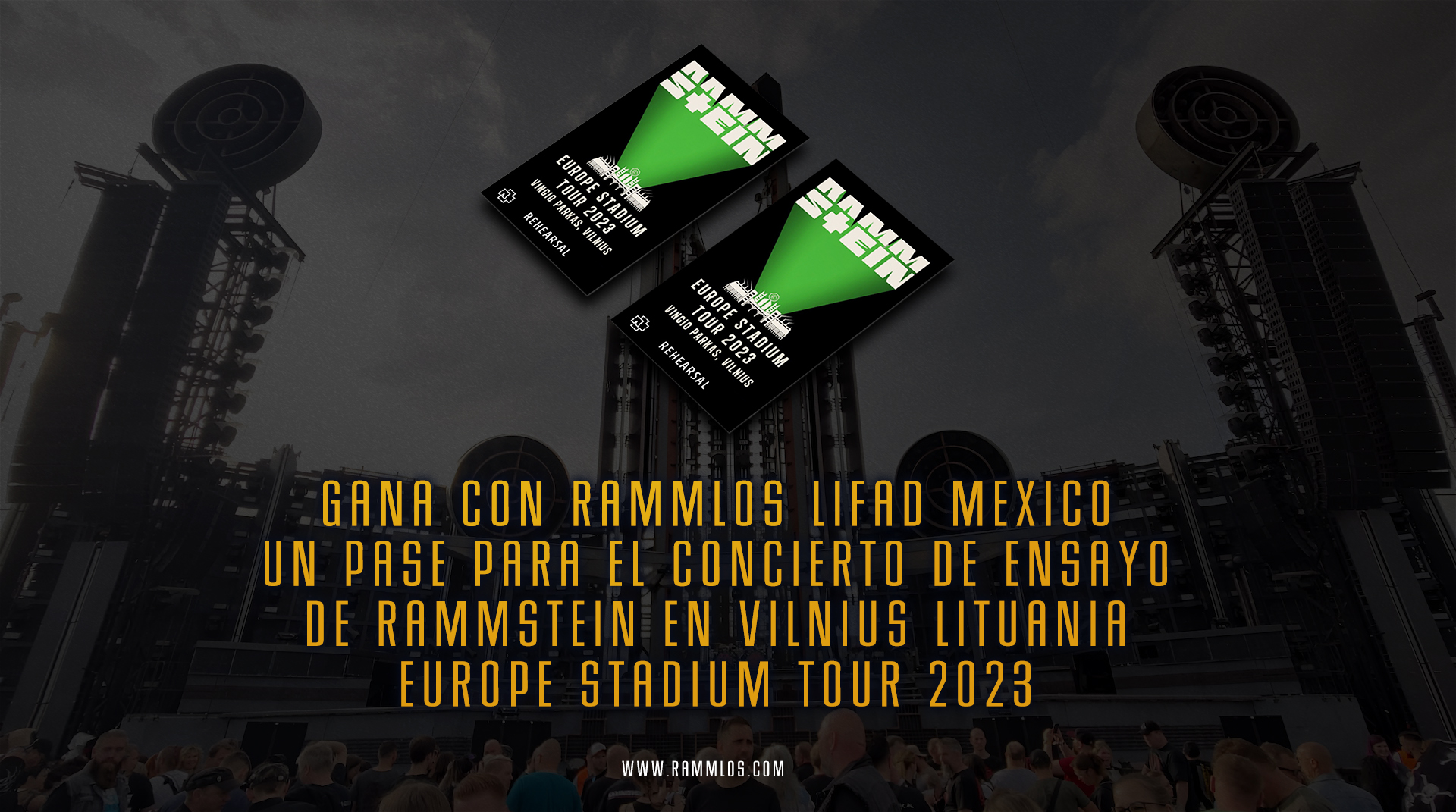 Rammstein - Conciertos de Ensayo 20 de Mayo en Vingio Parkas, Vilnius, Lituania.