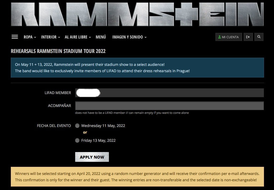 Formato a llenar para participar